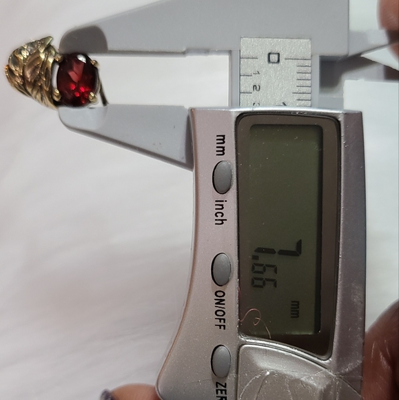 Vintage Rhodolite Two-tone 1ct Oval Cut Size 6.5 Technibond Ring - Picture 7 of 7